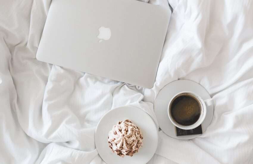 coffee, cup, macbook